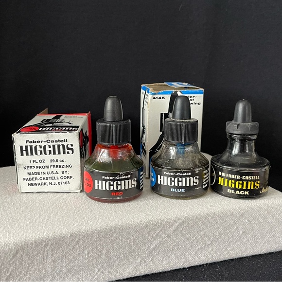 7 Bottles with 6 boxes - Writing Fluid & Drawing Ink - Vintage - Picture 10 of 14